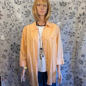 Avenue Light Orange Button-Down Shirt